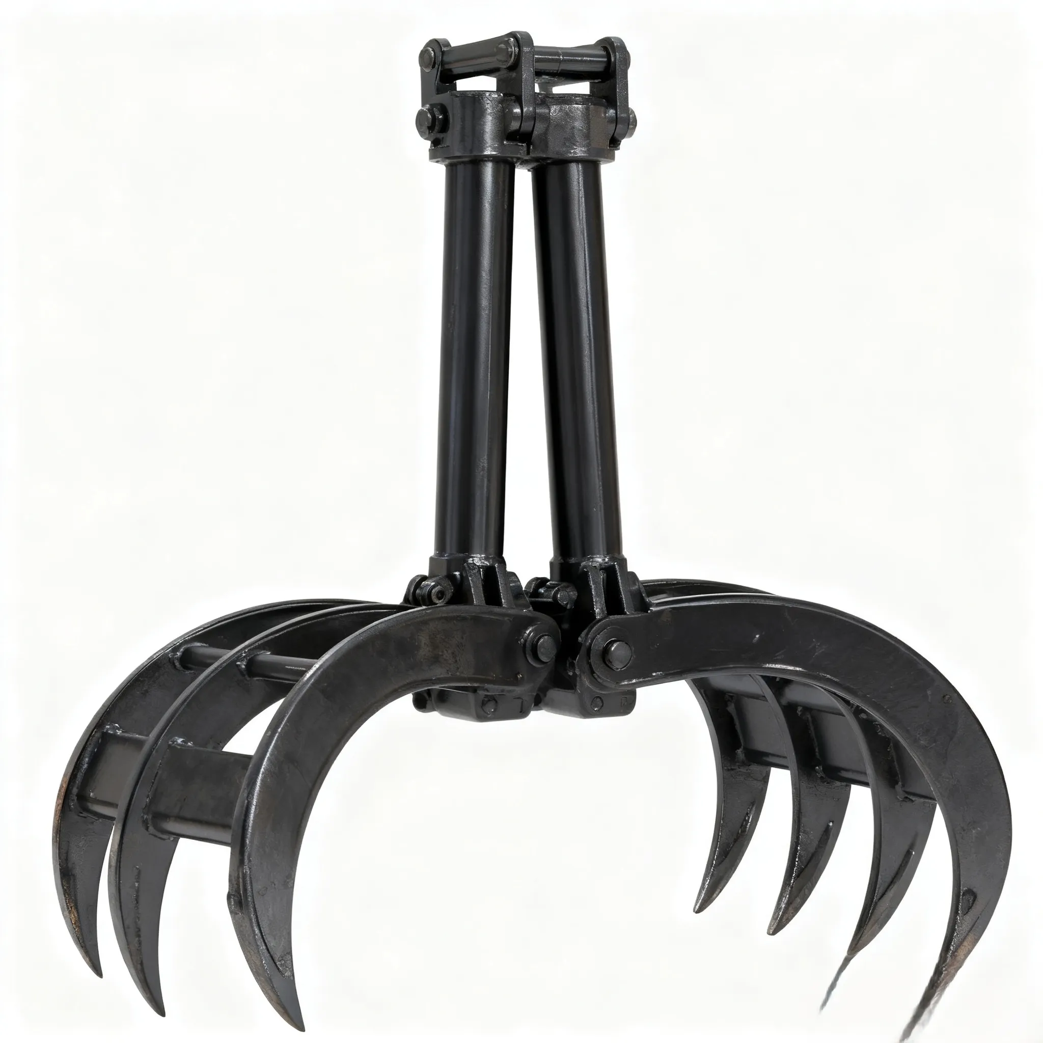 Double cylinder wood grabber